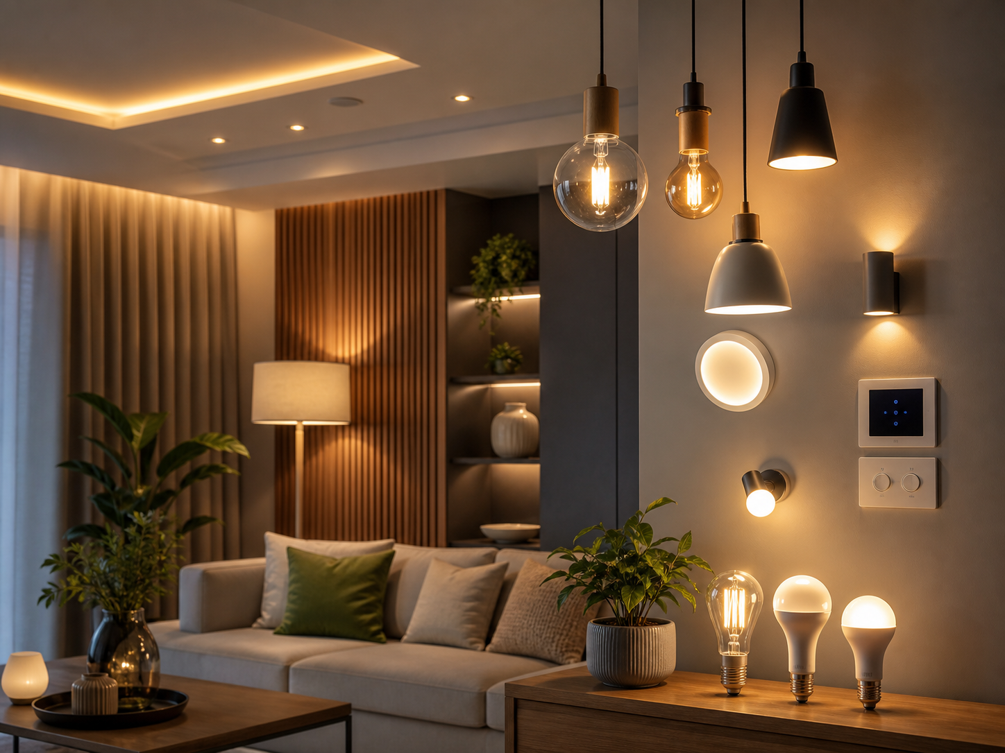 Lámparas y focos para iluminación interior eficiente